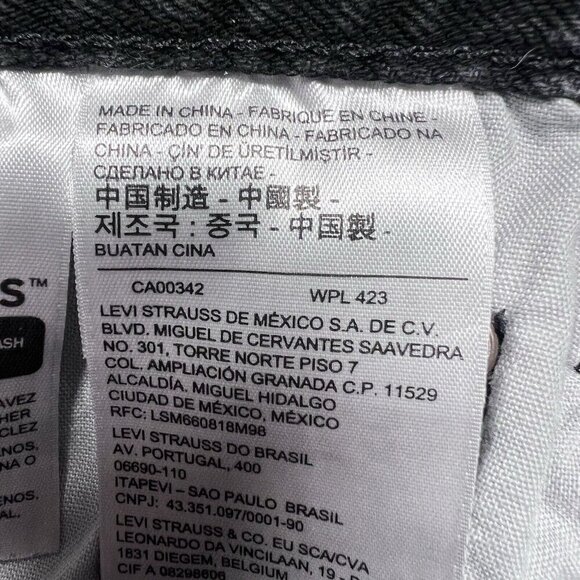 Levis 501 Distressed Denim Shorts Black Size 26 - Picture 4 of 9